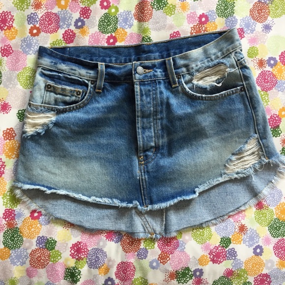 Carmar Dresses & Skirts - Carmar Distressed Denim Skirt